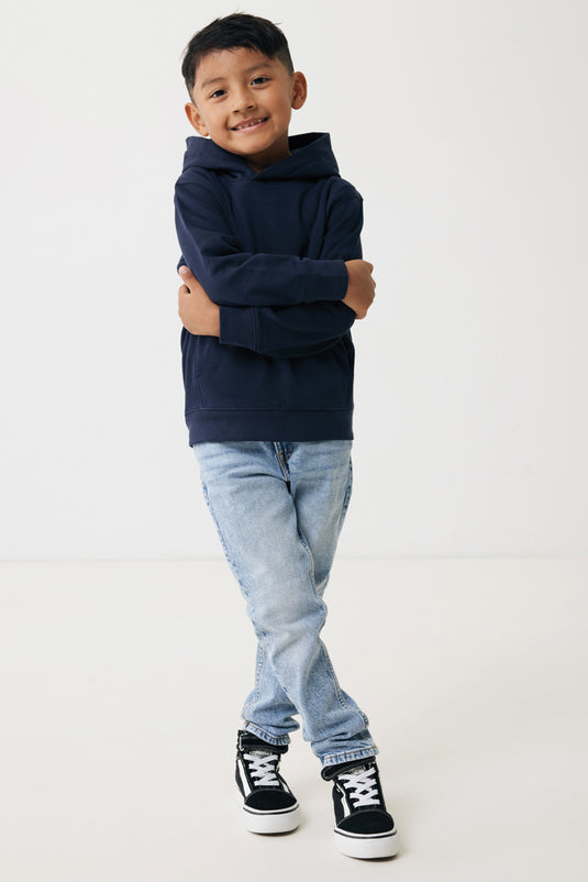 Kids recycled cotton hoodie with sidepockets