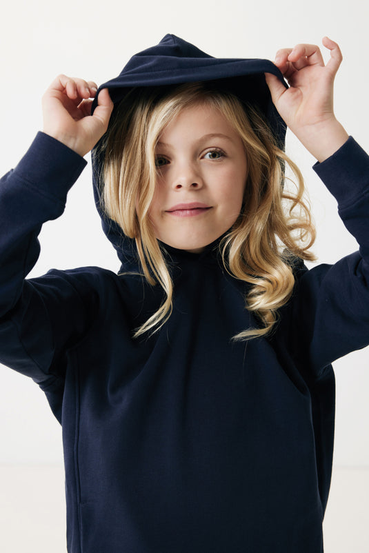 Kids recycled cotton hoodie with sidepockets