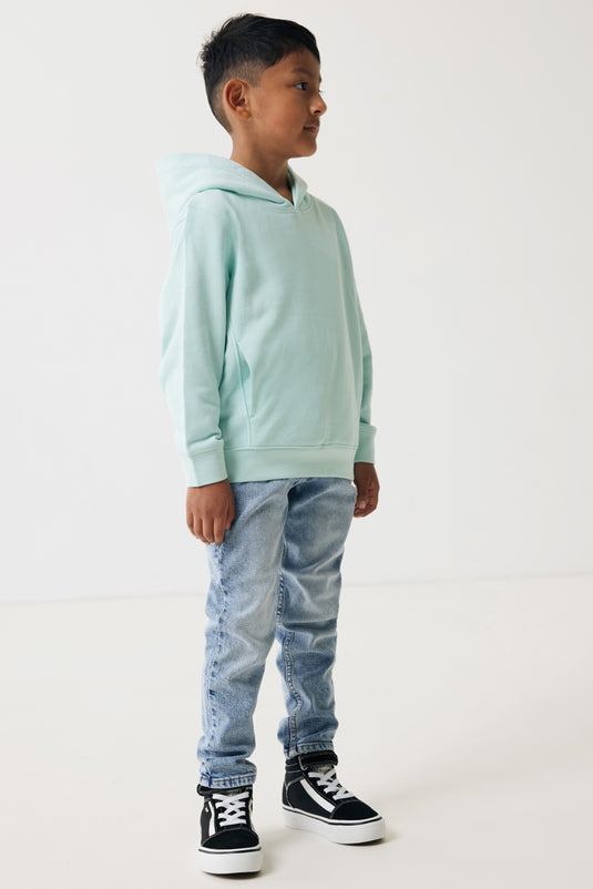 Kids recycled cotton hoodie with sidepockets