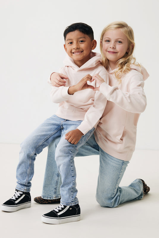 Kids recycled cotton hoodie with sidepockets