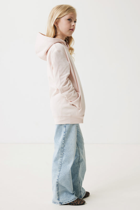 Kids recycled cotton hoodie with sidepockets