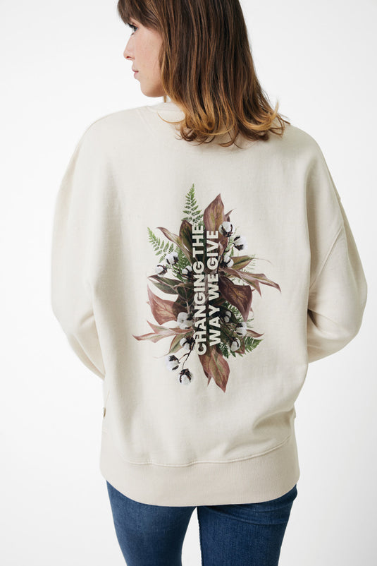 Kruge relaxed recycled cotton crew neck - Custom Wood Designs