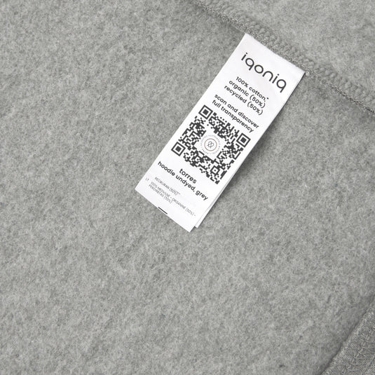 Torre recycled cotton hoodie undyed - Custom Wood Designs