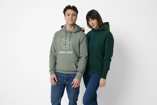 Torre recycled cotton hoodie undyed - Custom Wood Designs
