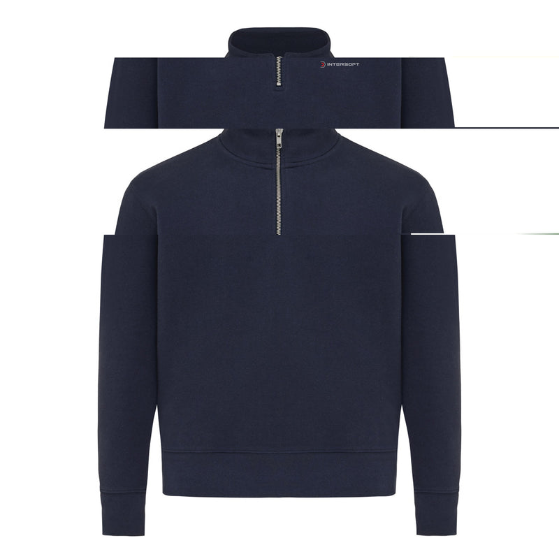 Load image into Gallery viewer, Iqoniq Elgon recycled cotton quarter zip sweater, textile product with a quarter zip design, shown in a natural and comfortable fit.
