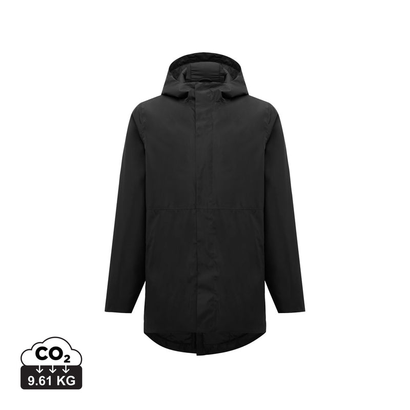 Load image into Gallery viewer, Iqoniq Thelon recycled polyester parka, textile with a hood and front zipper, shown in a neutral color, casual outdoor style.
