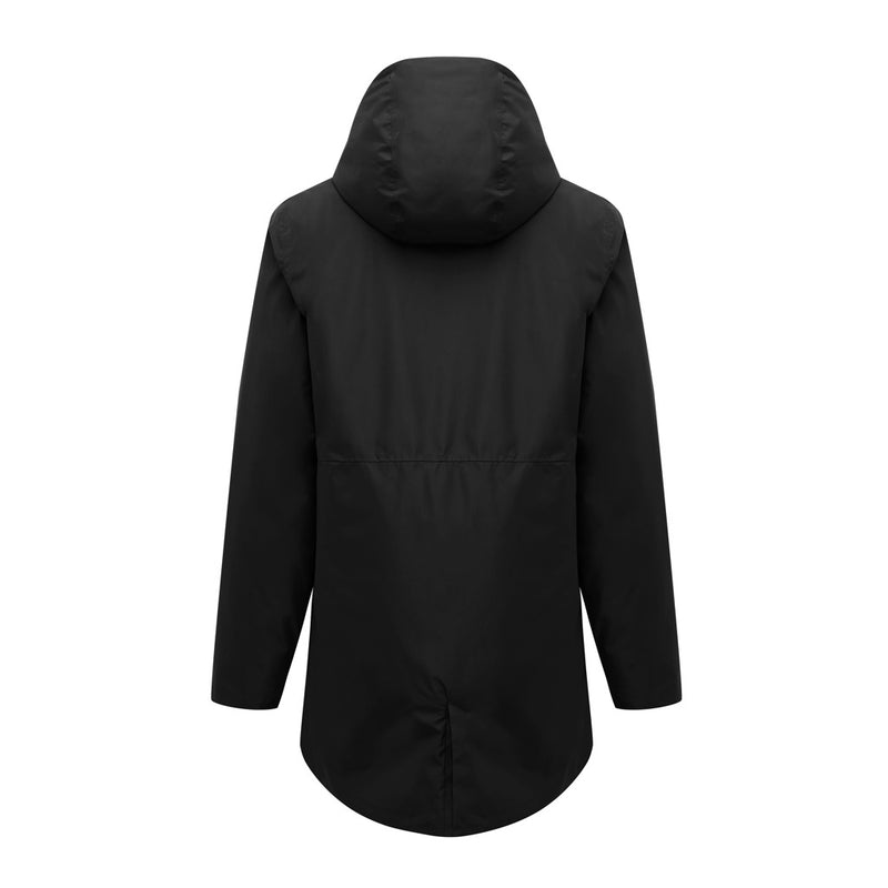 Load image into Gallery viewer, Iqoniq Thelon recycled polyester parka textile, weatherproof outerwear with a hood and zip front design.
