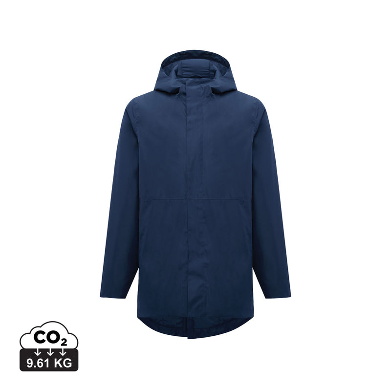 Load image into Gallery viewer, Iqoniq Thelon recycled polyester parka in textile, showcasing its eco-friendly design and casual winter style.
