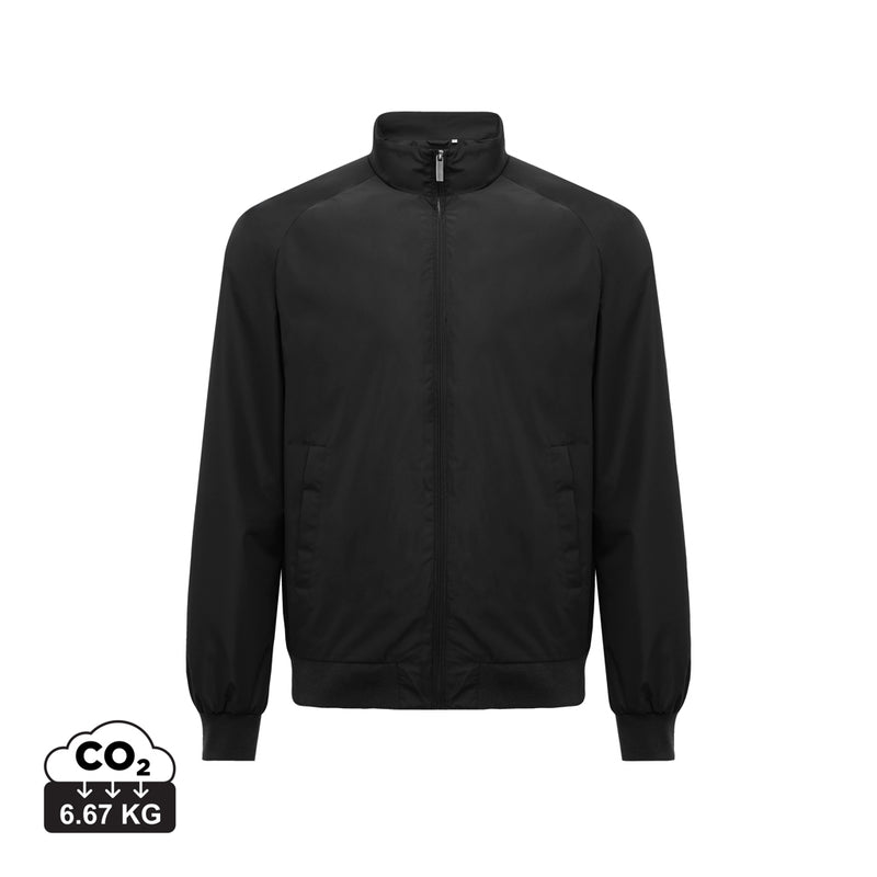 Load image into Gallery viewer, Iqoniq Odin recycled polyester urban jacket in XS/S, shown in a close-up of the textured textile fabric.
