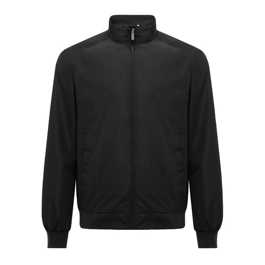 Iqoniq Odin recycled polyester urban jacket textile with a sleek design, shown in a close-up view.