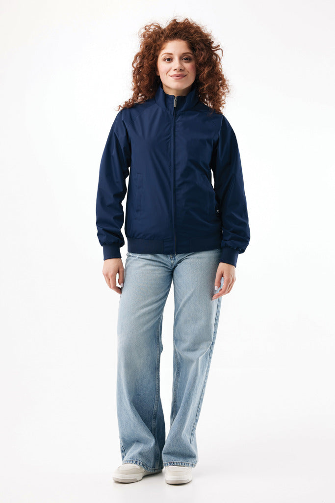 Load image into Gallery viewer, iqoniq Odin recycled polyester urban jacket, lightweight textile with a modern design, shown in a close-up view.
