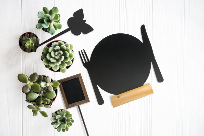 Load image into Gallery viewer, Securit Table Chalkboards - Bottle Display - Brown 44x11x11,3cm - Pack of 5 - in use

