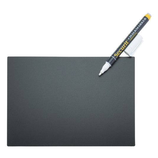 Securit Table Chalkboards - Accessories Tag - Black 21x14,8x0,1cm - Pack of 5