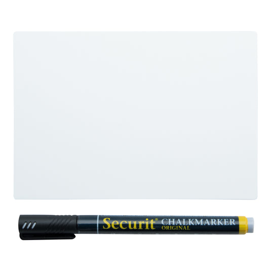 Securit Table Chalkboards - Accessories Tag - White 14,3x10,5x0,1cm - Pack of 5