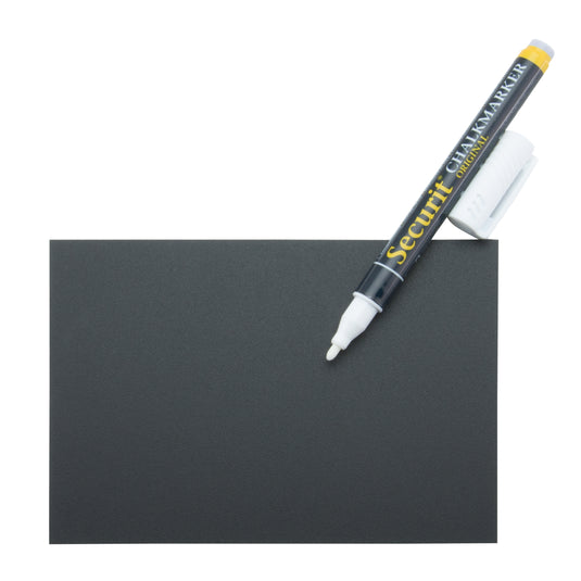 Securit Table Chalkboards - Accessories Tag - Black 14,3x10,5x0,1cm - Pack of 5
