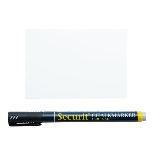 Securit Table Chalkboards - Accessories Tag - White 10,5x7,4x0,1cm - Pack of 5
