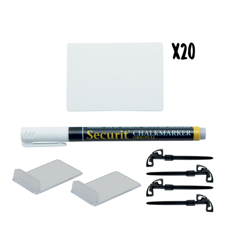 Load image into Gallery viewer, Securit Table Chalkboards - Accessories Tag - White 7,4x5,2X0,1cm - Pack of 5
