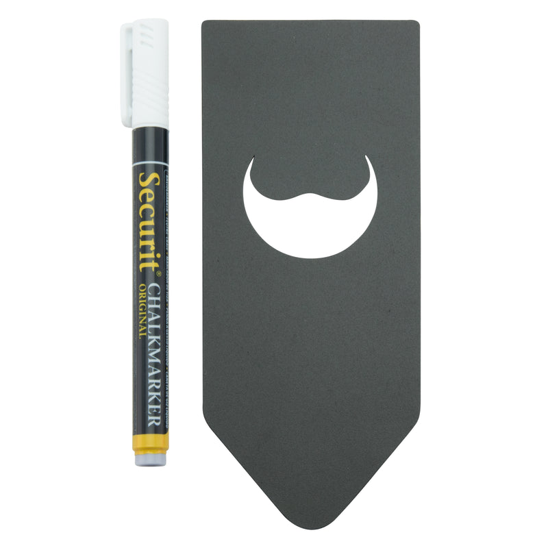 Load image into Gallery viewer, Securit Table Chalkboards - Accessories Tag - Black 15,4x6,5x0,1cm - Pack of 6
