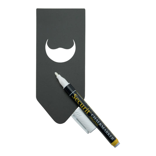 Securit Table Chalkboards - Accessories Tag - Black 15,4x6,5x0,1cm - Pack of 6
