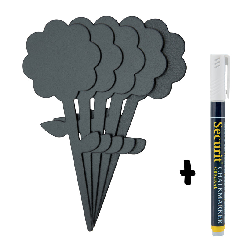 Load image into Gallery viewer, Securit Table Chalkboards - Silhouette Tag - Black 18x7x0,1cm - Pack of 6
