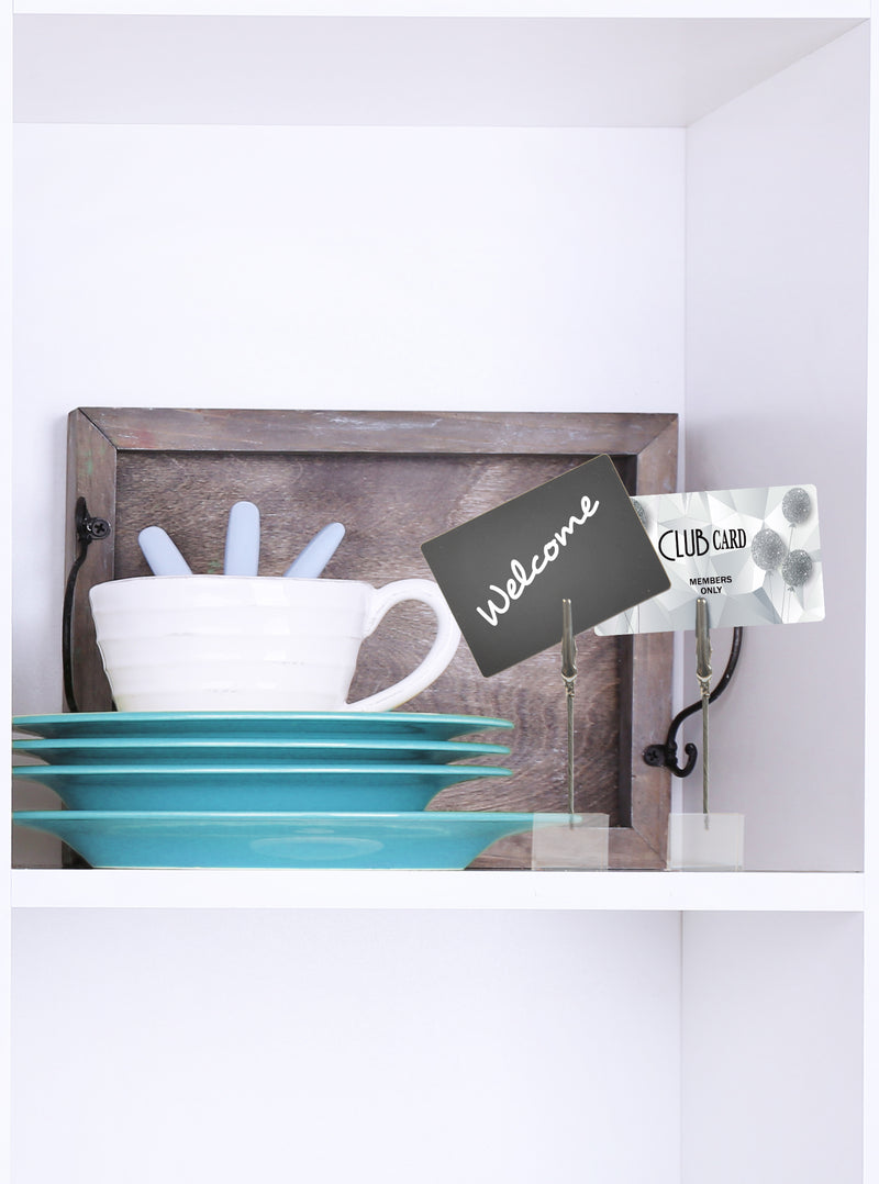 Load image into Gallery viewer, Securit Table Chalkboards - Accessories - Transparent 10x2,5x0,2cm - Pack of 6 - in use
