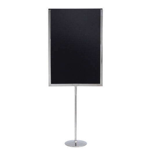 Securit Posterframes - U-Shaped A4 Metal Poster Frame and Chalkboard - Stainless Steel 21x54x8,5cm - Pack of 10