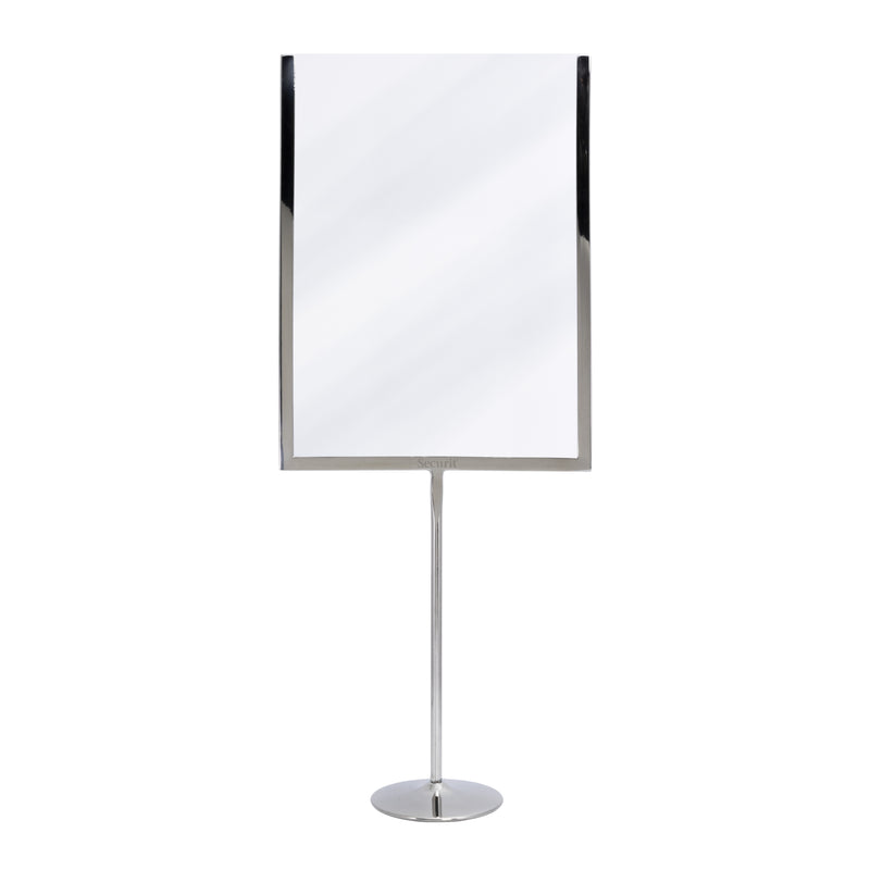 Load image into Gallery viewer, Securit Posterframes - U-Shaped A4 Metal Poster Frame and Chalkboard - Stainless Steel 21x54x8,5cm - Pack of 10
