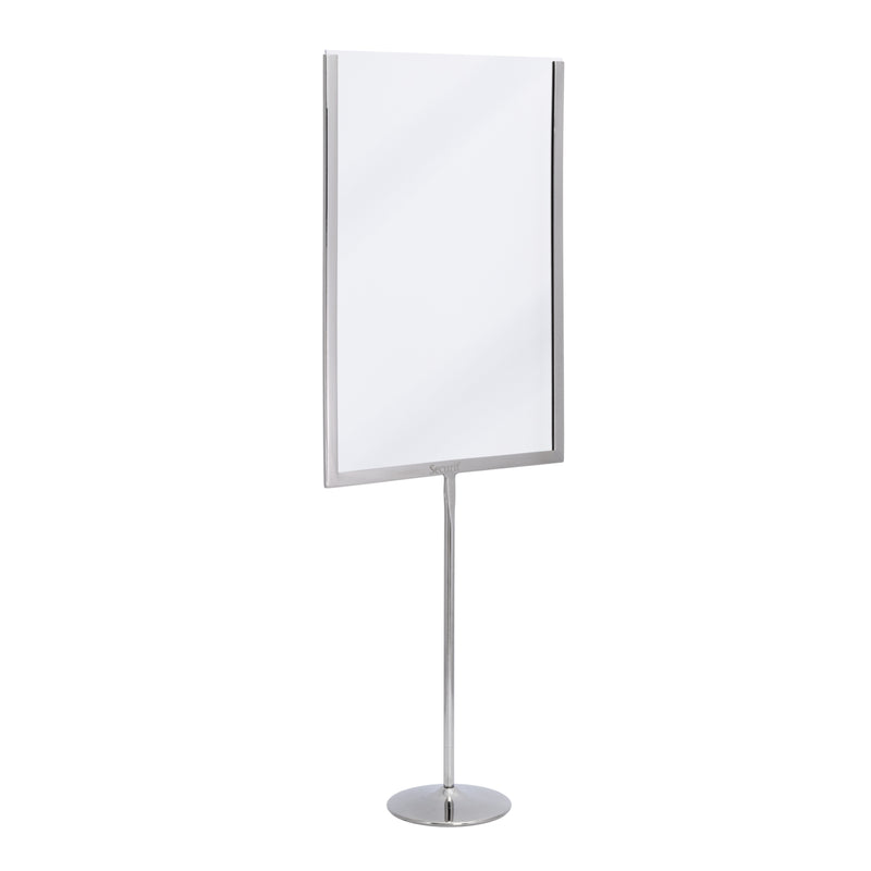 Load image into Gallery viewer, Securit Posterframes - U-Shaped A4 Metal Poster Frame and Chalkboard - Stainless Steel 21x54x8,5cm - Pack of 10
