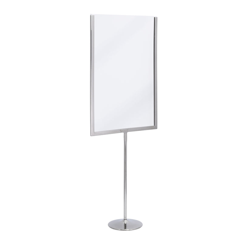 Load image into Gallery viewer, Securit Posterframes - U-Shaped A4 Metal Poster Frame and Chalkboard - Stainless Steel 21x54x8,5cm - Pack of 10
