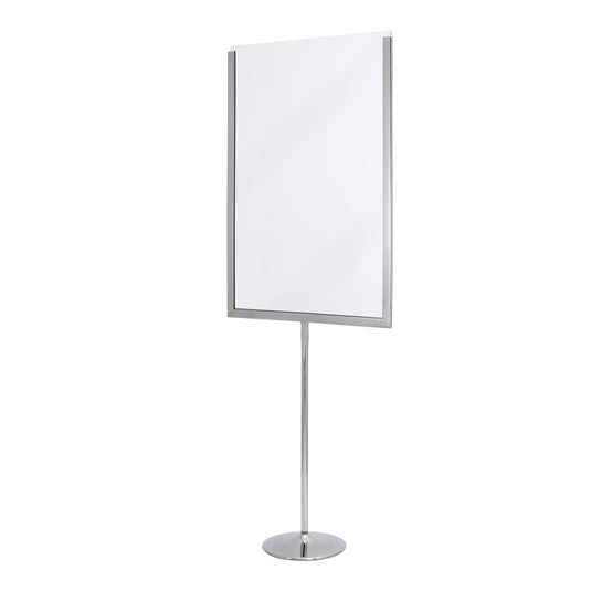 Securit Posterframes - U-Shaped A4 Metal Poster Frame and Chalkboard - Stainless Steel 21x54x8,5cm - Pack of 10