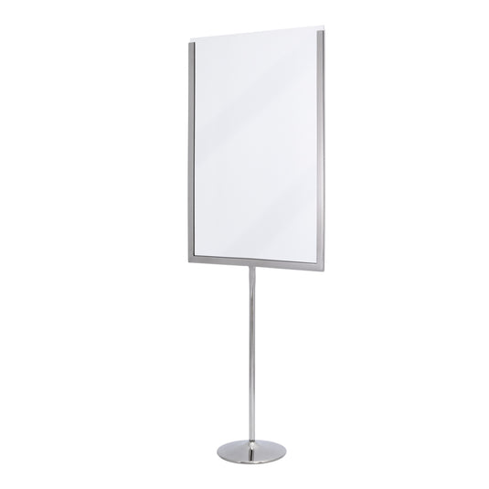 Securit Posterframes - U-Shaped A4 Metal Poster Frame and Chalkboard - Stainless Steel 21x54x8,5cm - Pack of 10