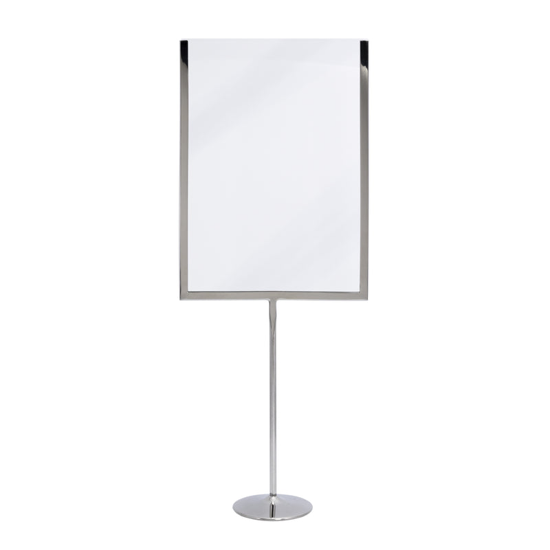 Load image into Gallery viewer, Securit Posterframes - U-Shaped A4 Metal Poster Frame and Chalkboard - Stainless Steel 21x54x8,5cm - Pack of 10
