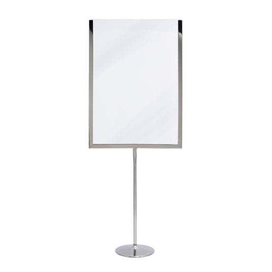 Securit Posterframes - U-Shaped A4 Metal Poster Frame and Chalkboard - Stainless Steel 21x54x8,5cm - Pack of 10