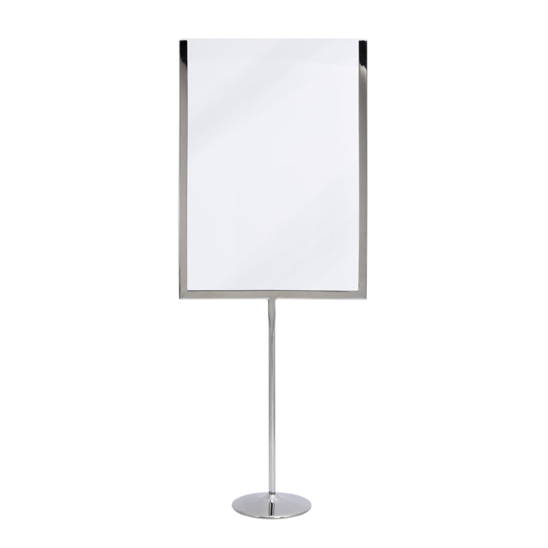 Load image into Gallery viewer, Securit Posterframes - U-Shaped A4 Metal Poster Frame and Chalkboard - Stainless Steel 21x54x8,5cm - Pack of 10
