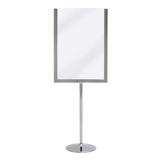 Securit Posterframes - U-Shaped A5 Metal Poster Frame and Chalkboard - Stainless Steel 15x41x8,5cm - Pack of 10
