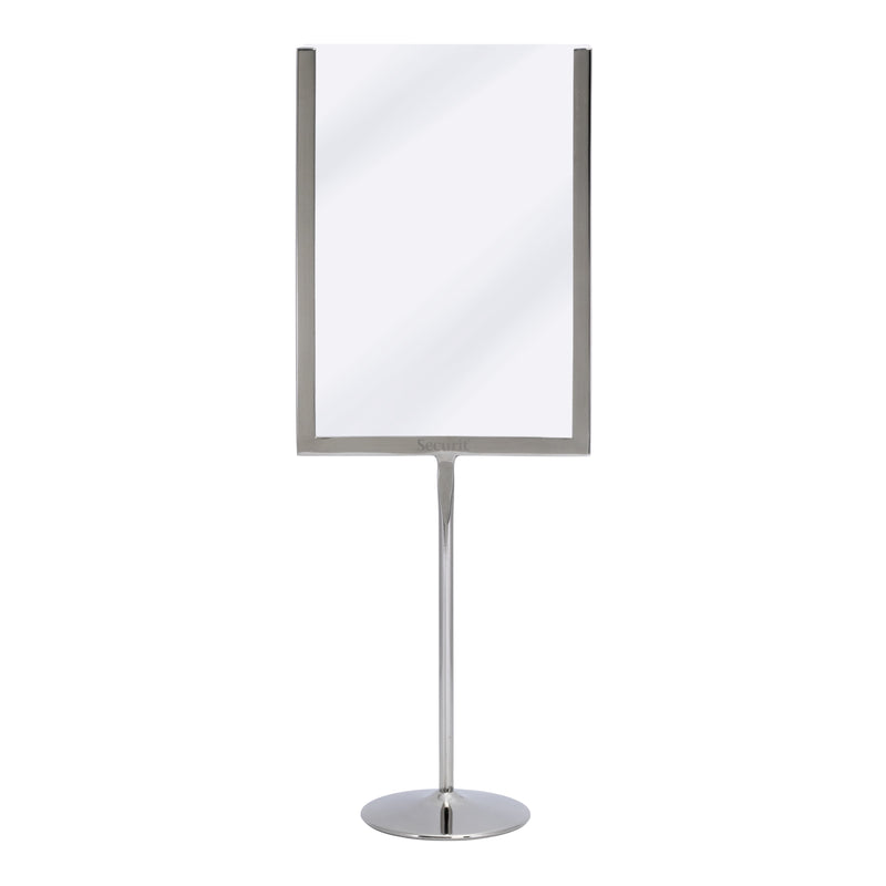 Load image into Gallery viewer, Securit Posterframes - U-Shaped A5 Metal Poster Frame and Chalkboard - Stainless Steel 15x41x8,5cm - Pack of 10
