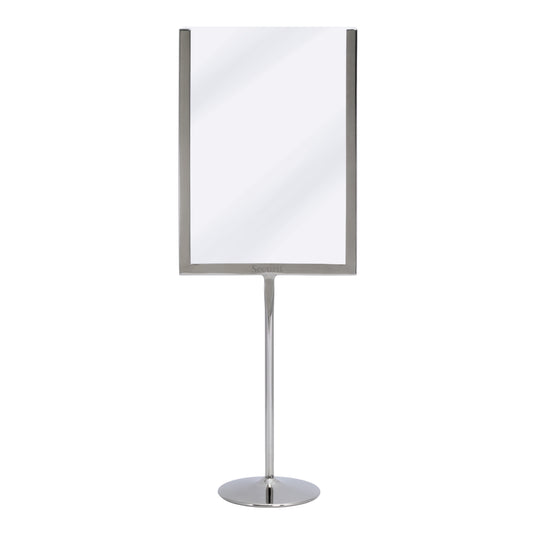Securit Posterframes - U-Shaped A5 Metal Poster Frame and Chalkboard - Stainless Steel 15x41x8,5cm - Pack of 10