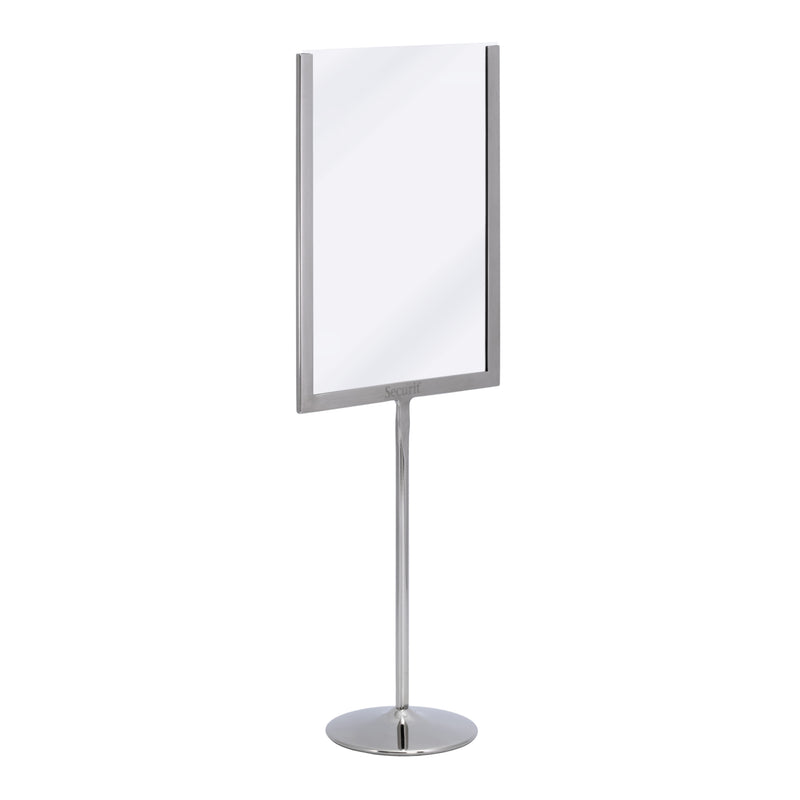 Load image into Gallery viewer, Securit Posterframes - U-Shaped A5 Metal Poster Frame and Chalkboard - Stainless Steel 15x41x8,5cm - Pack of 10

