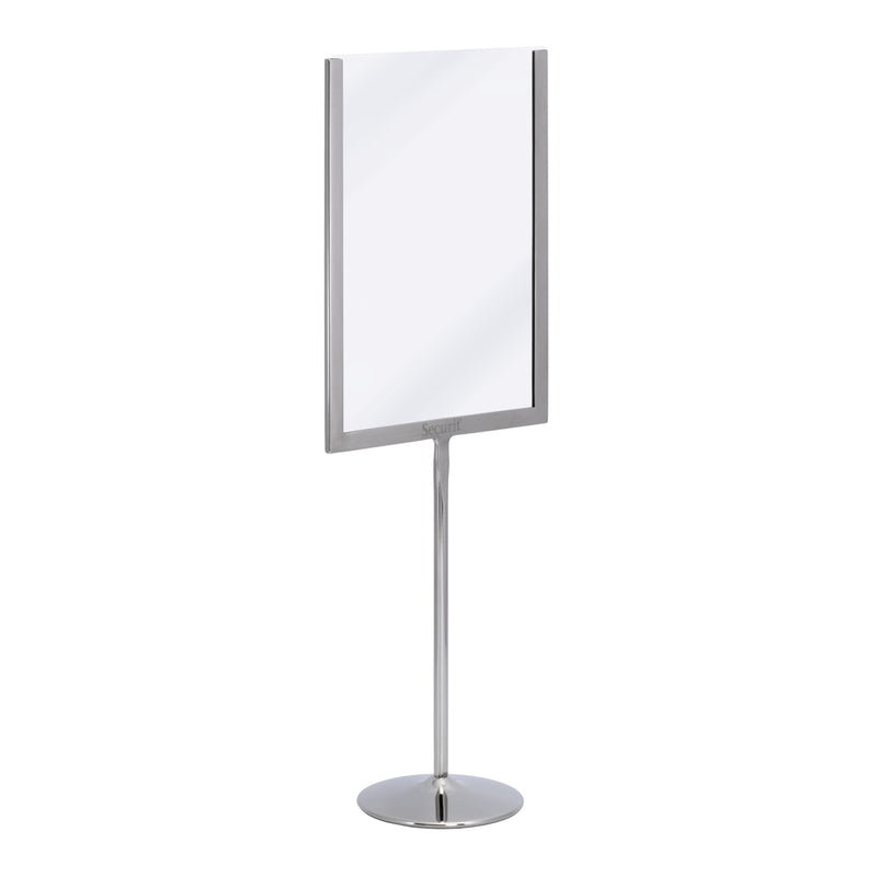 Load image into Gallery viewer, Securit Posterframes - U-Shaped A5 Metal Poster Frame and Chalkboard - Stainless Steel 15x41x8,5cm - Pack of 10
