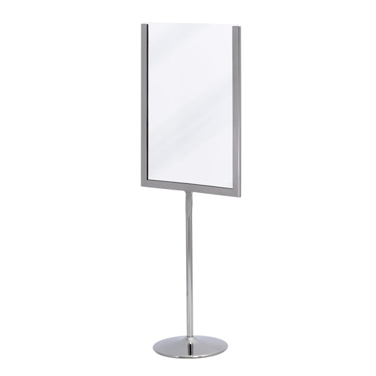 Securit Posterframes - U-Shaped A5 Metal Poster Frame and Chalkboard - Stainless Steel 15x41x8,5cm - Pack of 10