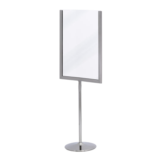 Securit Posterframes - U-Shaped A5 Metal Poster Frame and Chalkboard - Stainless Steel 15x41x8,5cm - Pack of 10