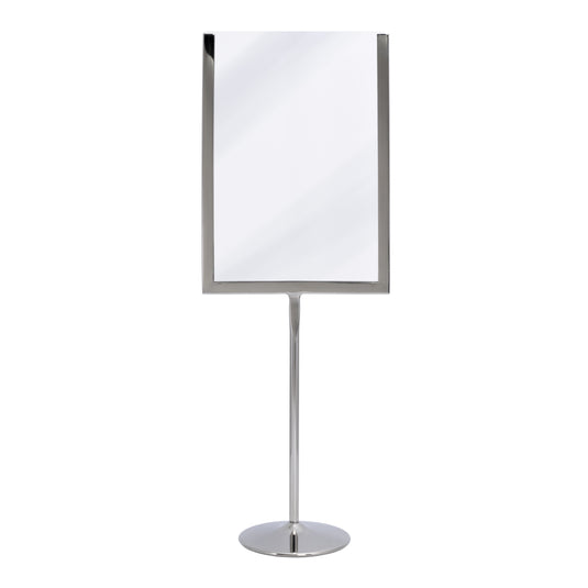 Securit Posterframes - U-Shaped A5 Metal Poster Frame and Chalkboard - Stainless Steel 15x41x8,5cm - Pack of 10
