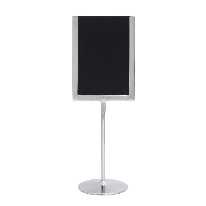 Load image into Gallery viewer, Securit Posterframes - U-Shaped A6 Metal Poster Frame and Chalkboard - Stainless Steel 11x31x8,5cm - Pack of 10
