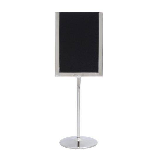 Securit Posterframes - U-Shaped A6 Metal Poster Frame and Chalkboard - Stainless Steel 11x31x8,5cm - Pack of 10