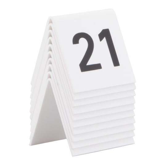 Securit Table Boards - Accessories Signs - White 5,2x5,2x4,5cm - Pack of 6