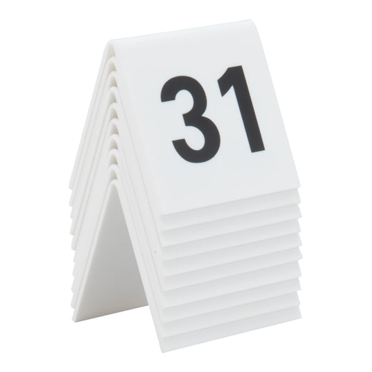 Securit Table Boards - Accessories Signs - White 5,2x5,2x4,5cm - Pack of 6