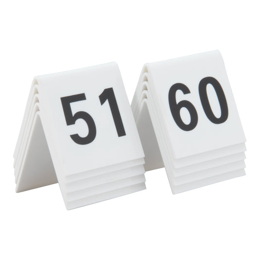 Securit Table Boards - Accessories Signs - White 5,2x5,2x4,5cm - Pack of 6