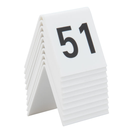 Securit Table Boards - Accessories Signs - White 5,2x5,2x4,5cm - Pack of 6