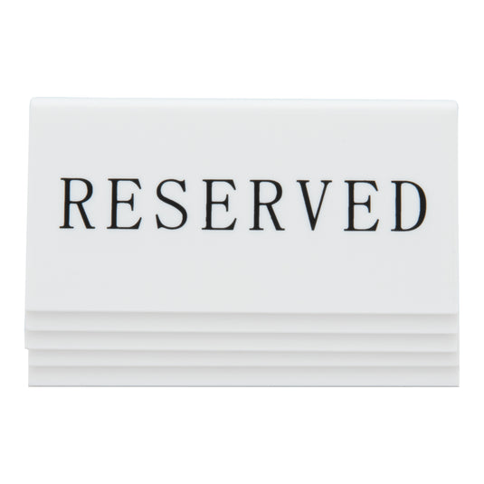 Securit Table Boards - Accessories Signs - White 5x10x4,5cm - Pack of 6