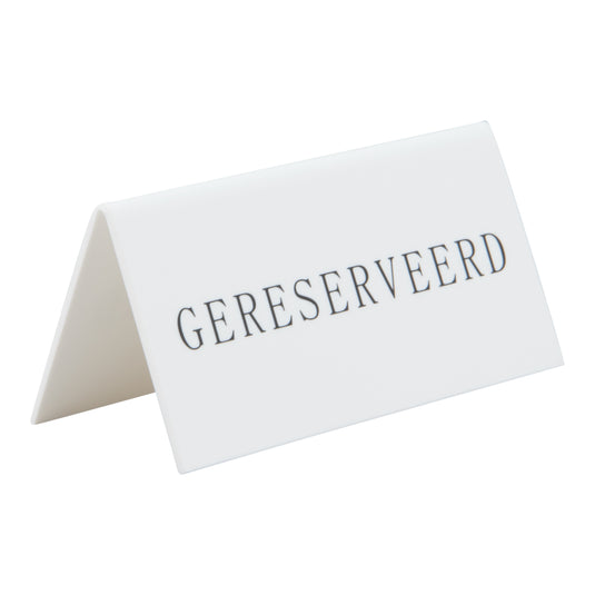 Securit Table Boards - Accessories Signs - White 5x10x4,5cm - Pack of 6